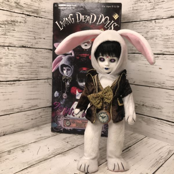 8Y142 LIVING DEAD DOLLS white ... living dead doll zWHITE RABBIT put on . change doll doll collection figure hobby 1000-