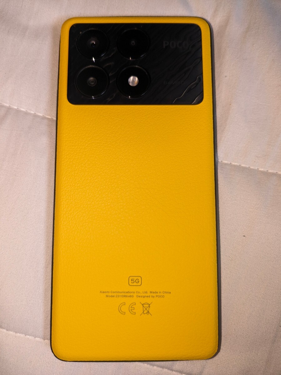 ジャンク Xiaomi スマートフォン スマホ POCO X6 Pro 5G Yellow イエロー 8GB RAM 256GB ROM SIMフリー グローバル版 Dimensity 8300-Ultra_画像5