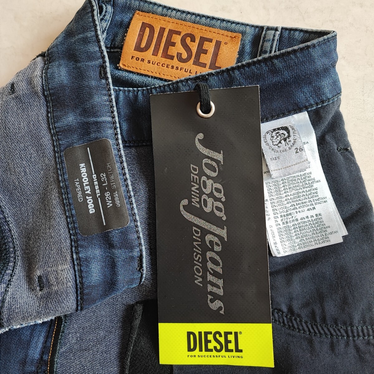 極美品 Ｗ２６ DIESEL ディーゼル デニム ジョグ ジーンズ KROOLEY JOGG JEANS 069SL 送料込みの画像10