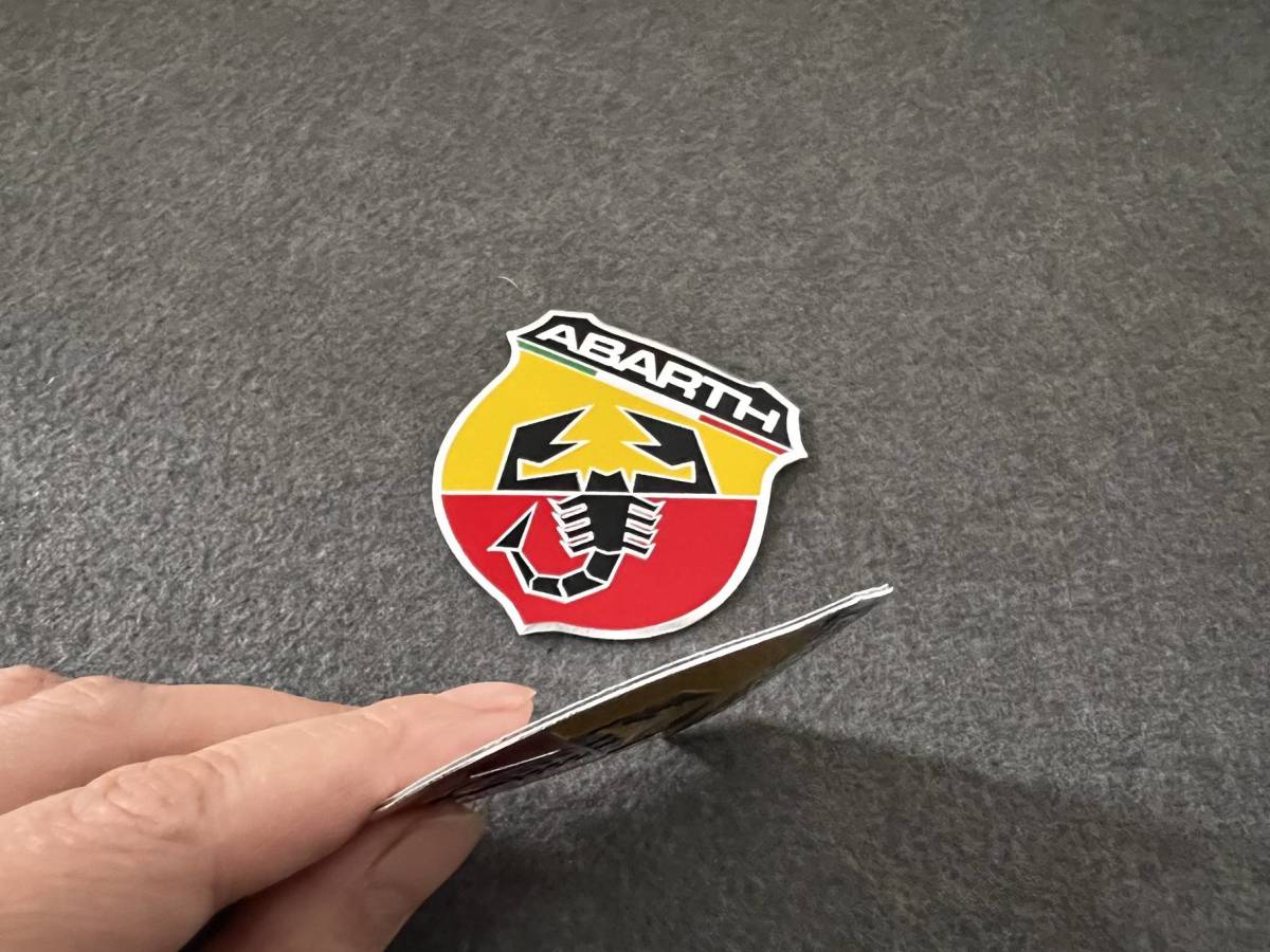 アバルト ABARTH★5.5*6CM★カーステッカー エンブレム プレート アルミ製 フェンダーバッジ シール 傷を隠す 2枚セット 557番_画像5