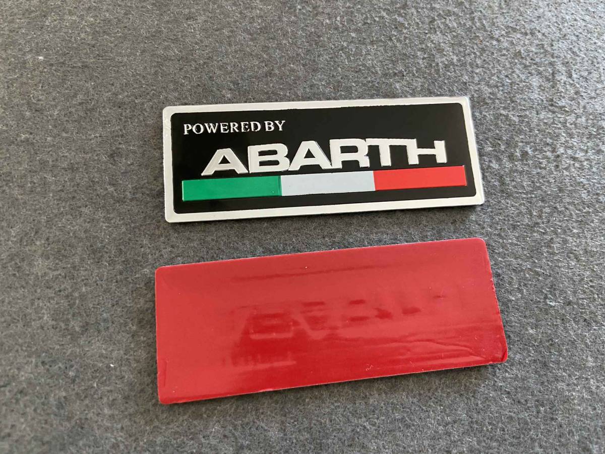 アバルト ABARTH★8*3CM★ カーステッカー エンブレム プレート アルミ製 フェンダーバッジ シール 傷を隠す 2枚セット 506番の画像4