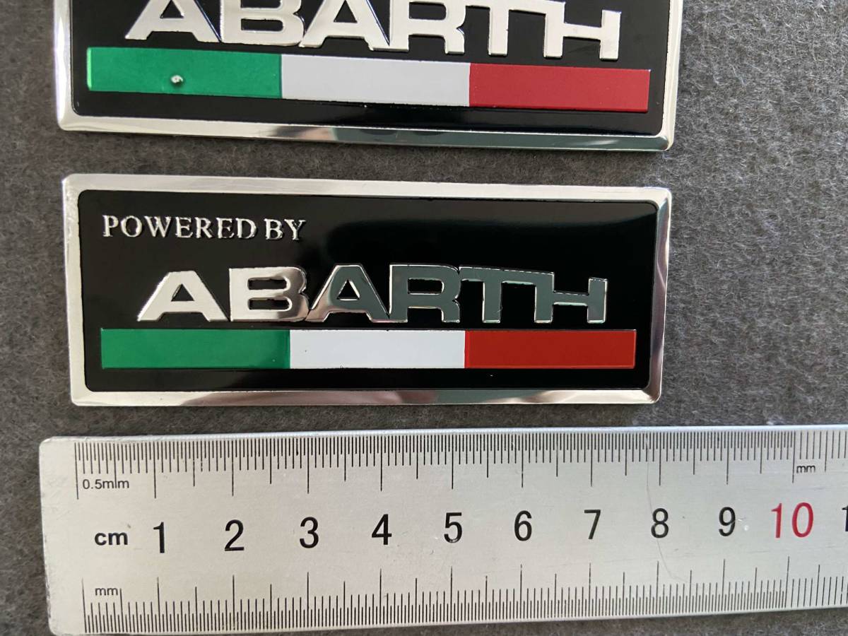 アバルト ABARTH★8*3CM★ カーステッカー エンブレム プレート アルミ製 フェンダーバッジ シール 傷を隠す 2枚セット 506番_画像6