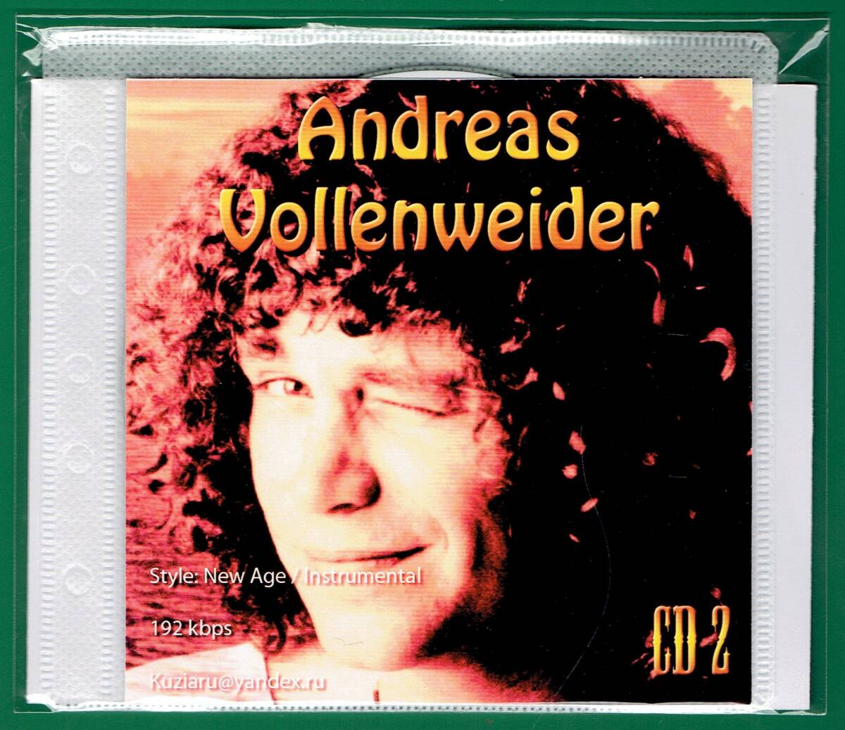 【現品限り・レアー品】ANDREAS VOLLENWEIDER CD 2 大アルバム集 【MP3-CD】 1枚CD◇_画像1