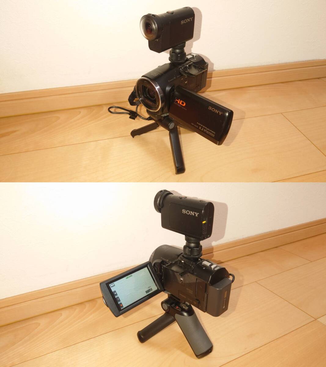 美品おまけたくさん ビデオカメラ アクションカメラ超お得セット SONY ソニー HDR-CX670 HDR-AS50 GP-VPT11の画像5