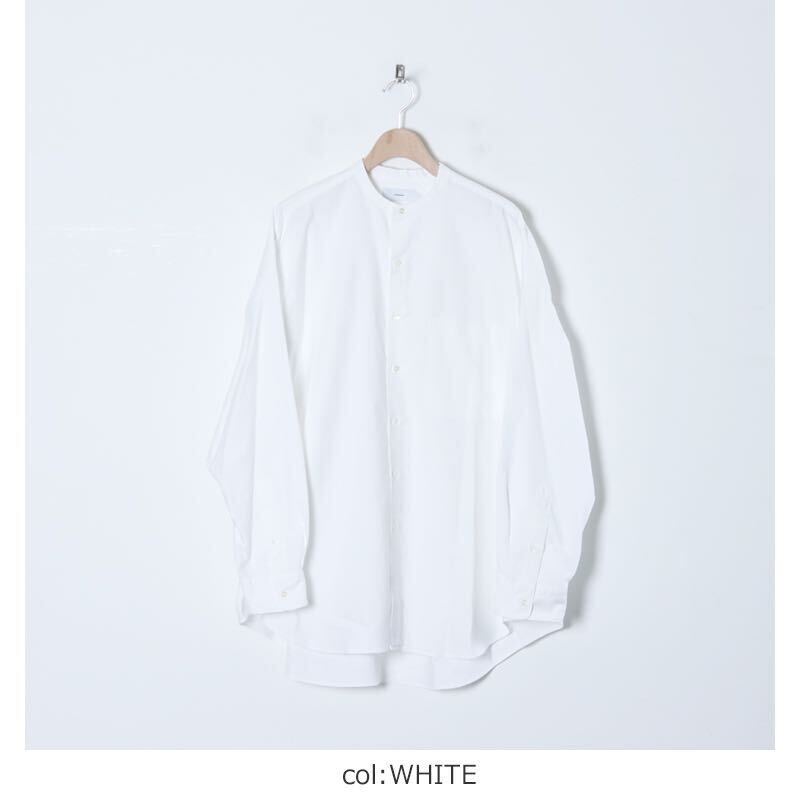 Graphpaper グラフペーパー Oxford Oversized Band Collar Shirt オックスフォード バンドカラーシャツ 美品_画像1