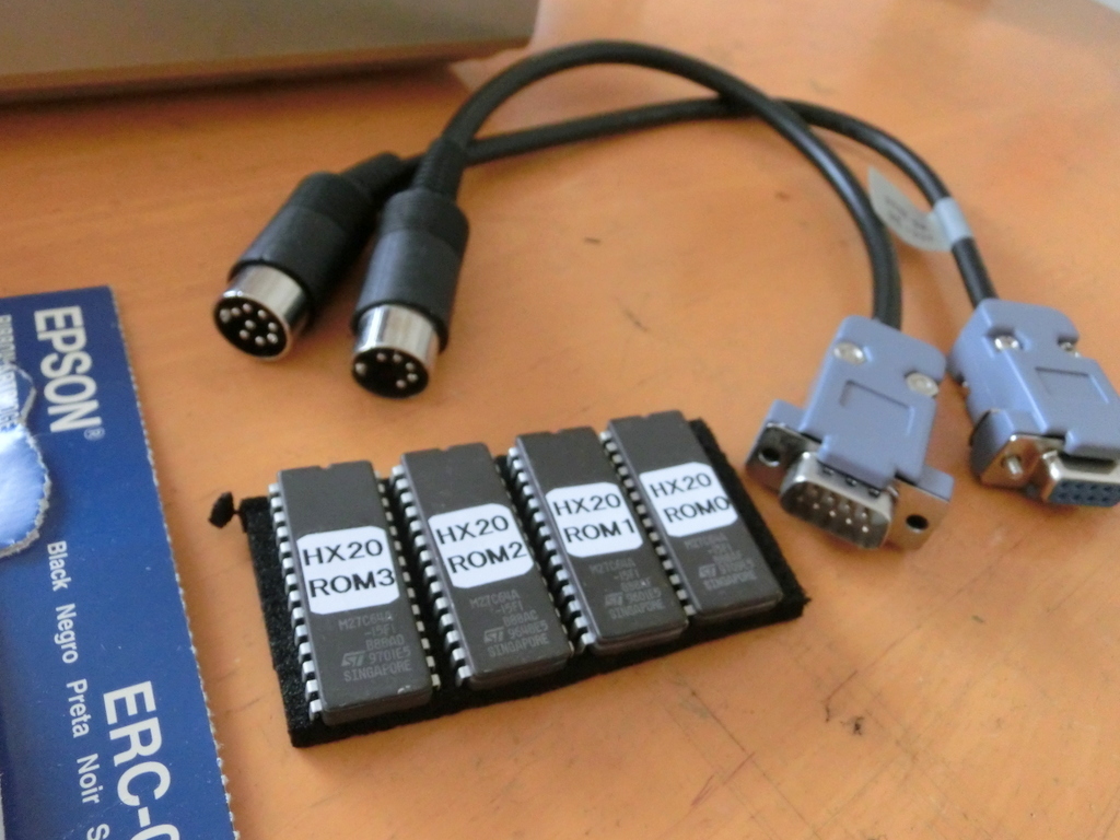 EPSON HC-20 ハンドヘルドコンピュータ 動作品 修理 RS-232Cケーブル ROM インクリボン プログラム マイコン マシン語 モニタ ジャンクの画像7