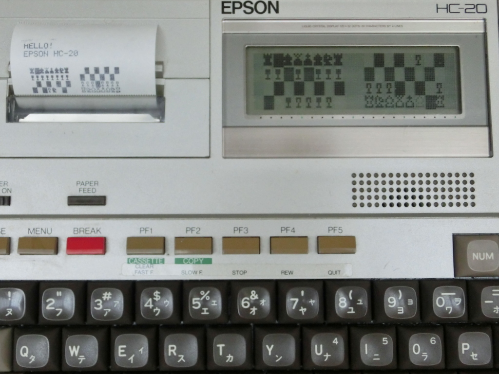 EPSON HC-20 ハンドヘルドコンピュータ 動作品 修理 RS-232Cケーブル ROM インクリボン プログラム マイコン マシン語 モニタ ジャンクの画像2