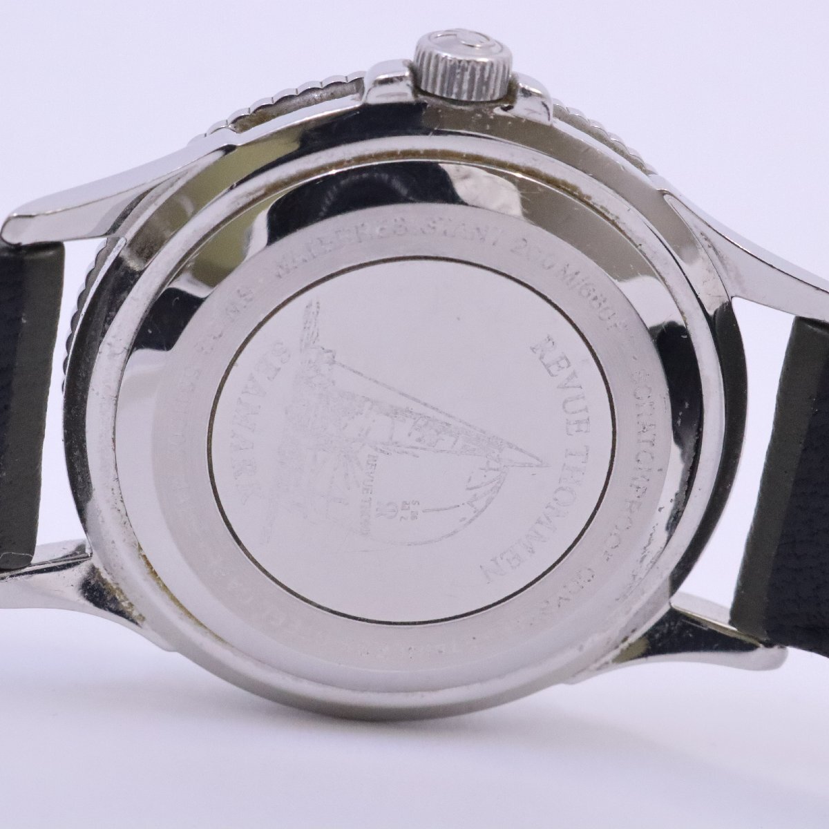  Revue Thommen Cima -k кварц мужские наручные часы белый × зеленый циферблат неоригинальный ремень 5811005[... ломбард ]