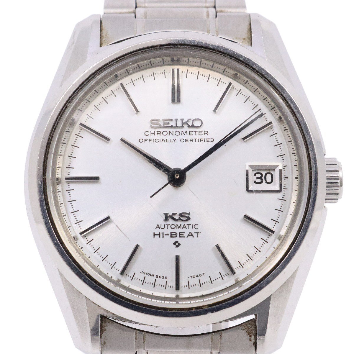 【訳あり品】SEIKO キングセイコー 56KS クロノメーター自動巻き 1972年製 メンズ 腕時計 社外ベルト 5625-7040【いおき質店】の画像1