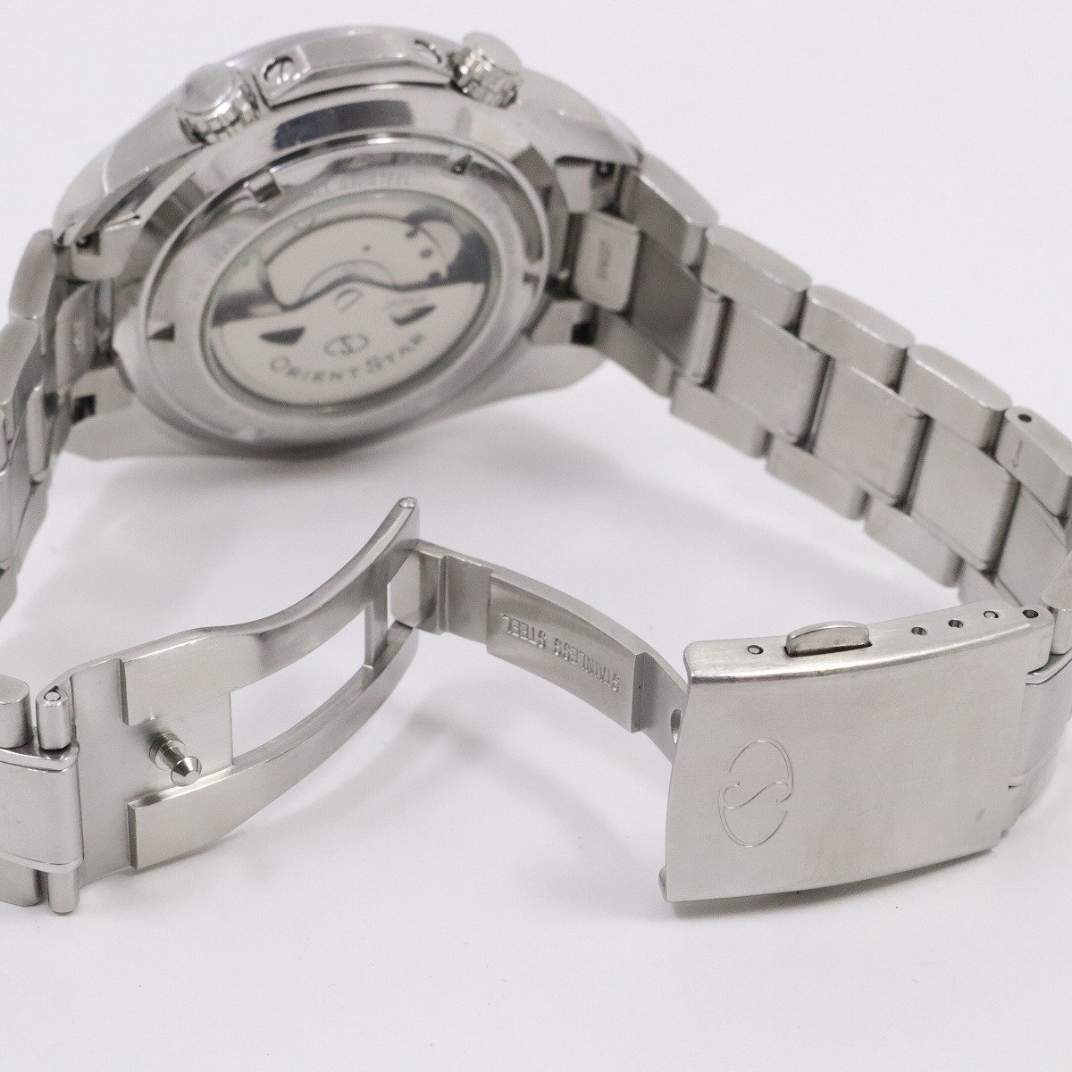 オリエントスター GMT 自動巻き メンズ 腕時計 黒文字盤 純正SSベルト WZ0011DJ【いおき質店】の画像6