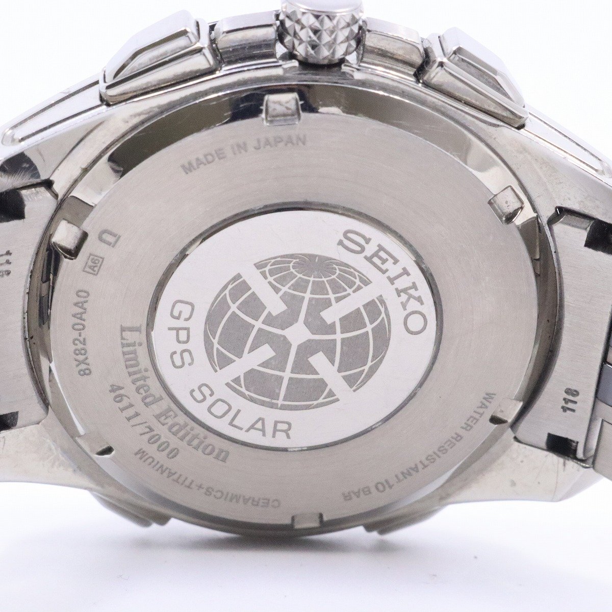 SEIKO セイコー アストロン 2014年限定モデル GPS衛星電波ソーラー メンズ 腕時計 白文字盤 替ベルト付 SBXB001 / 8X82-0AA0【いおき質店】の画像8