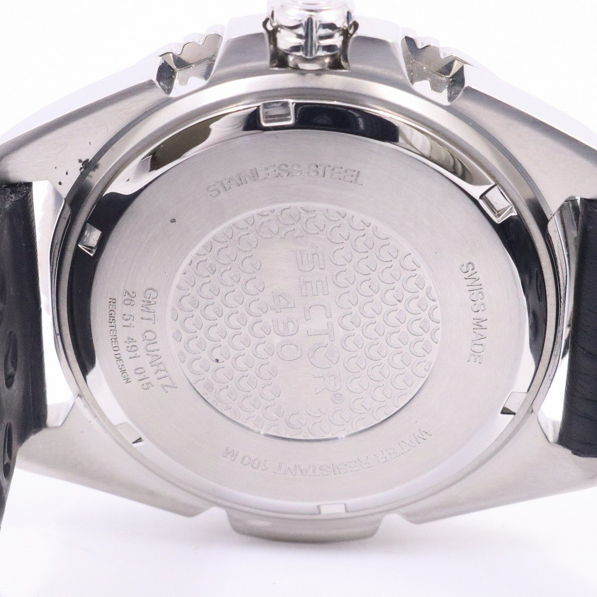SECTOR Sector GMT кварц мужские наручные часы белый циферблат оригинальный кожа ремень 26 51 491 015[... ломбард ]