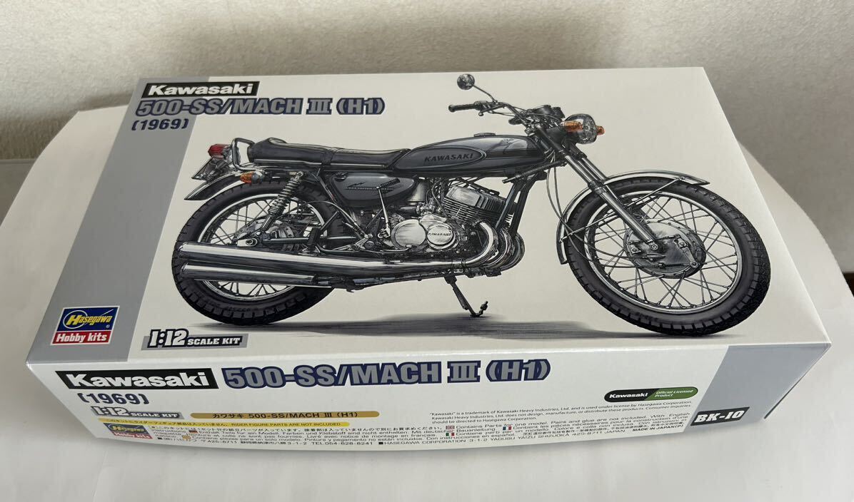 ハセガワ 1/12 バイクシリーズ カワサキ 500-SS MACHIII (Ｈ1) プラモデル BK10 未組立 _画像2