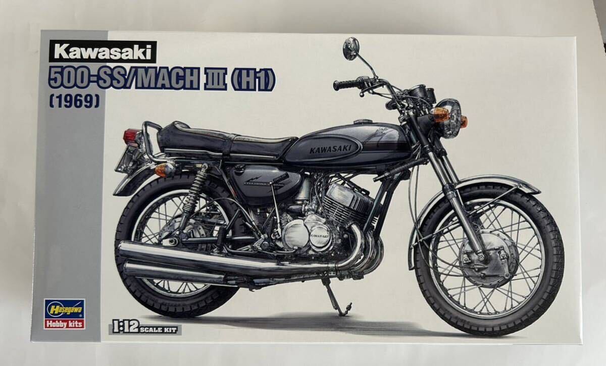 ハセガワ 1/12 バイクシリーズ カワサキ 500-SS MACHIII (Ｈ1) プラモデル BK10 未組立 _画像1