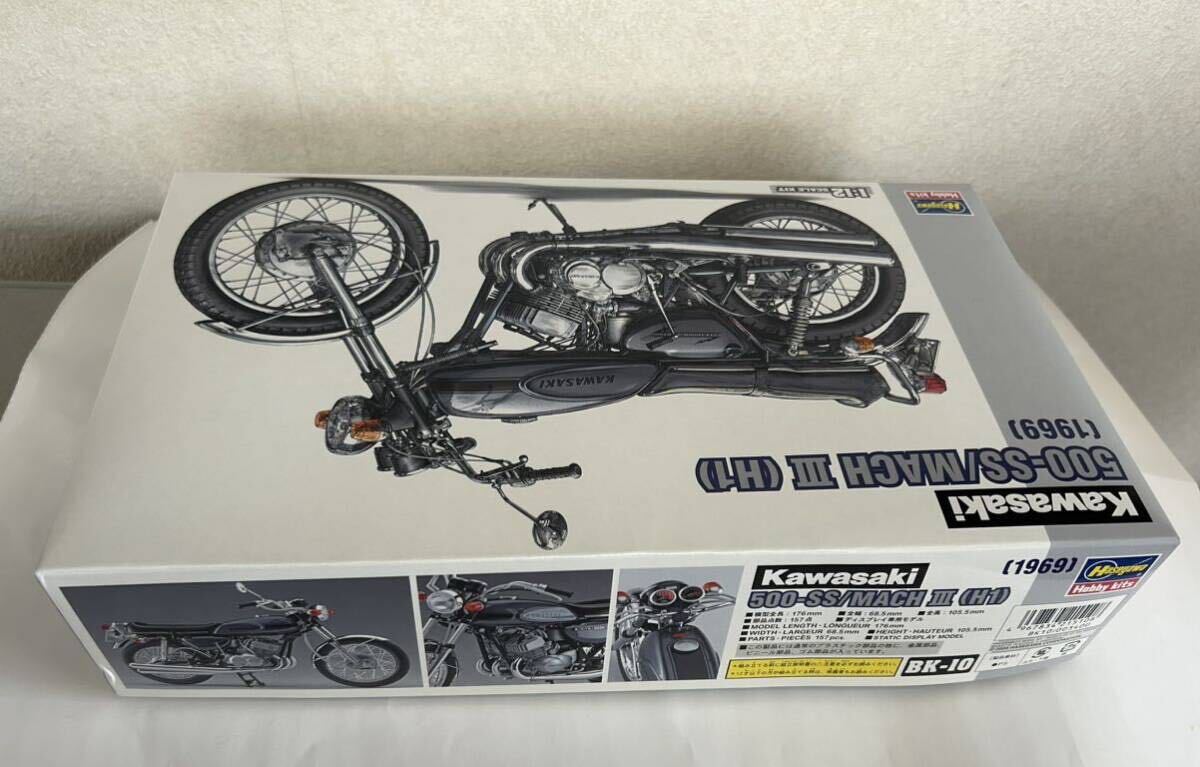 ハセガワ 1/12 バイクシリーズ カワサキ 500-SS MACHIII (Ｈ1) プラモデル BK10 未組立 _画像3