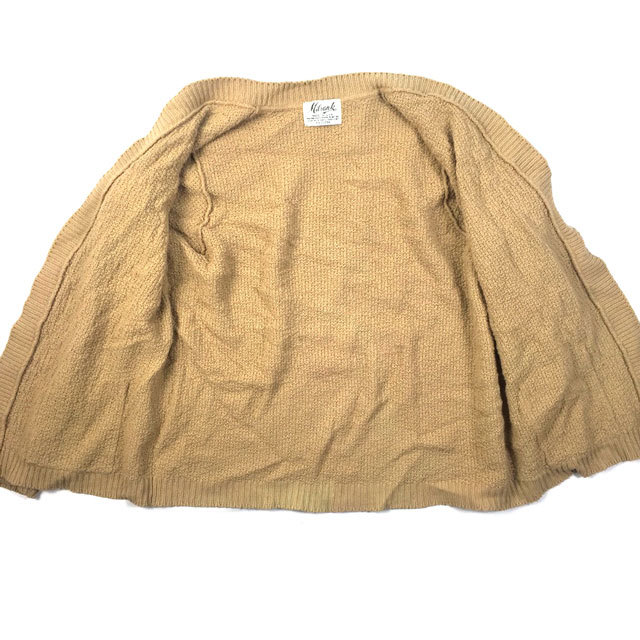  prompt decision *Milrank*USA made cardigan Mill rank Camel series Vintage knitted men's tops front opening pocket business casual 