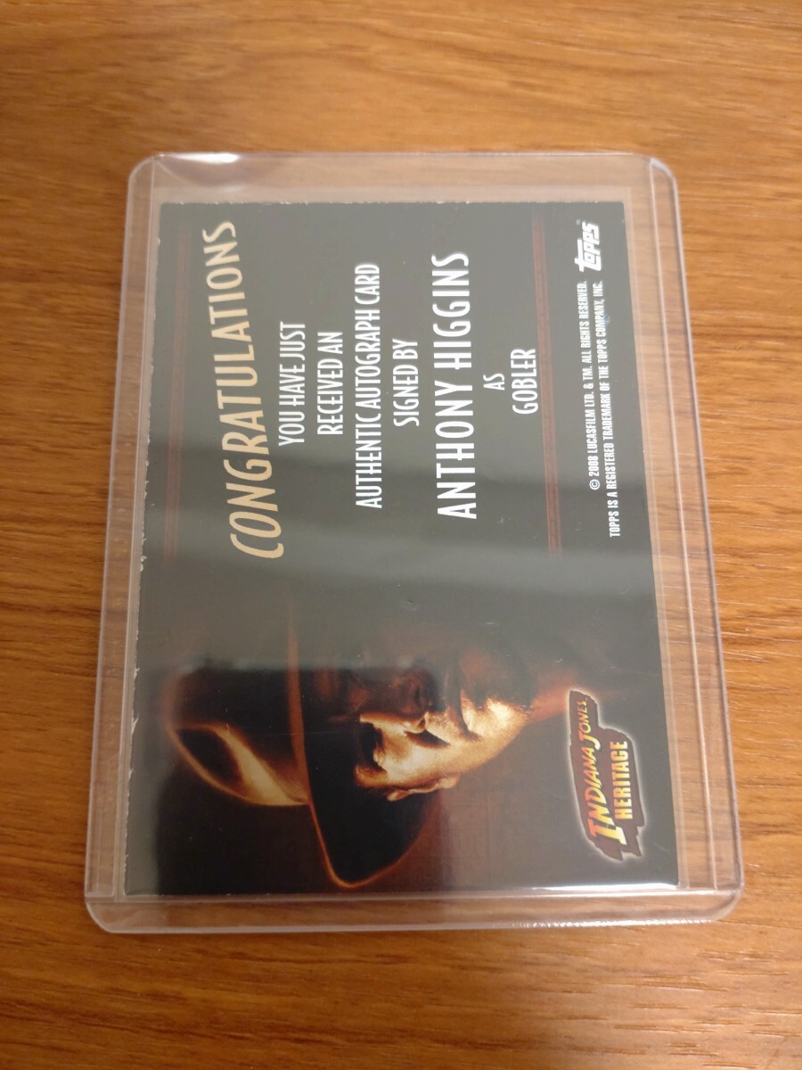 Topps Indiana Jones インディ・ジョーンズ ANTHONY HIGGINS 直筆サインカード ハリーポッターの画像2