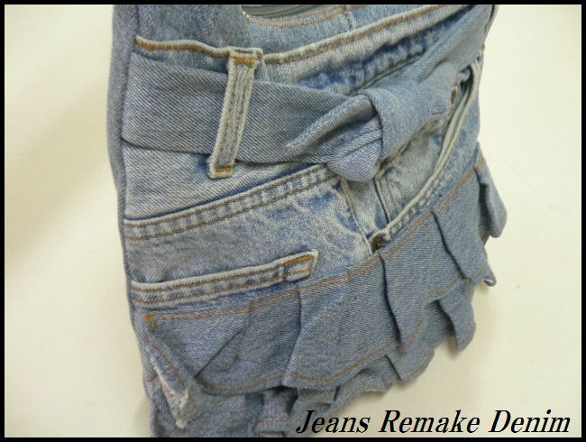  джинсы переделка Denim оборка способ ручная сумочка /1 пункт только ручная работа сумка 