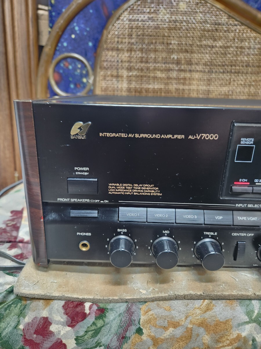  as good as new super-beauty goods! full restore landscape high class audio amplifier AU-V7000& remote control attaching 