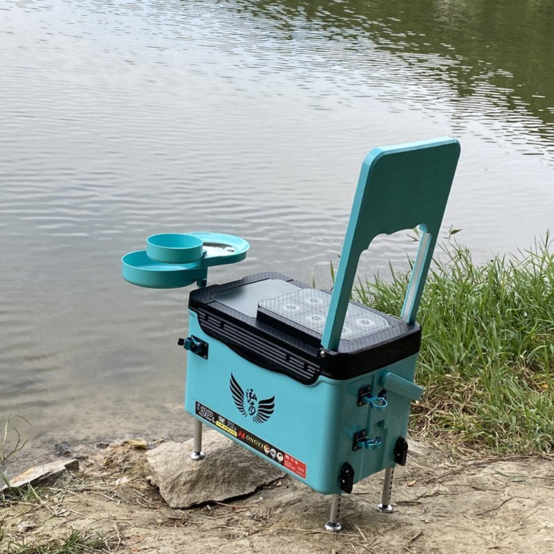  fishing for cooler-box multifunction 30L seat .. strong body heat insulation keep cool steering wheel / fishing feed box /.. sause / faucet attaching fishing waterproof height 8 step adjustment possible red 