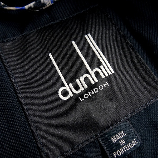 dunhill ダンヒル 新品 定価17.6万 最旬春物 高耐久ナイロン 千鳥格子柄プリント ステンカラーコート スプリングコート M ▲176▼bus9369cの画像5