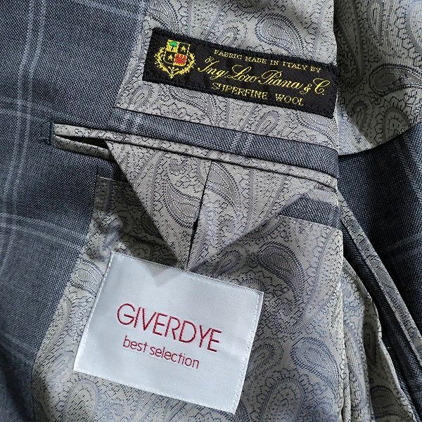 GIVERDYEjiba Rudy новый товар .11 десять тысяч сделано в Японии сделано в Италии ткань Loro Piana фирма высококлассный тончайший шерсть 2B tailored jacket 44 ^033Vbus9270b
