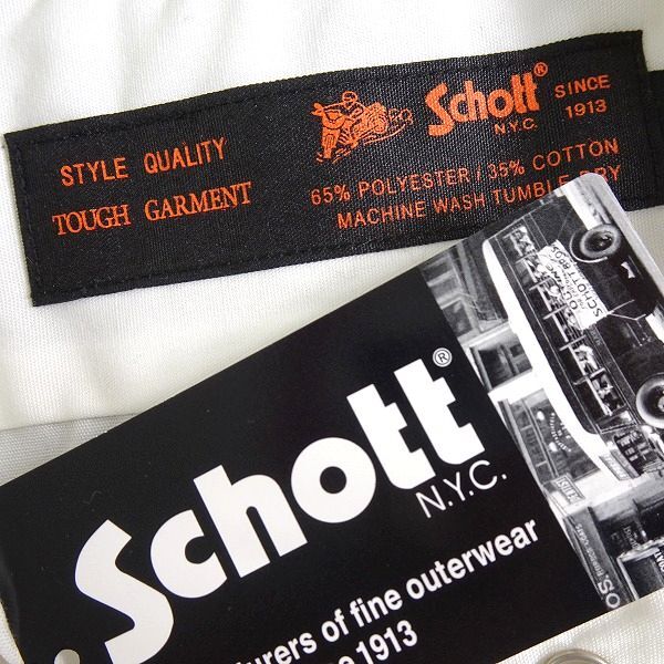 Schott ショット 新品 最旬夏物 TCツイル 無地 オープンカラー 開襟 半袖シャツ ワークシャツ 3105031 01 L ▲022▼bus9484dの画像5