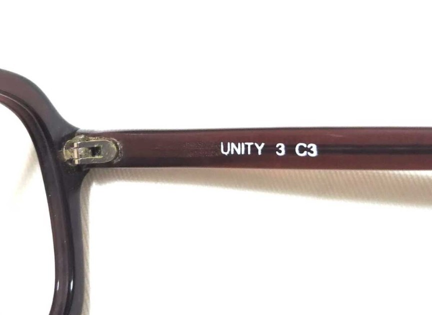 Vintage UNITY UK hand madein England NHS メガネ 眼鏡 フレーム サングラス ブラウン クリア 46×23 60s ビンテージ イングランド製_画像8