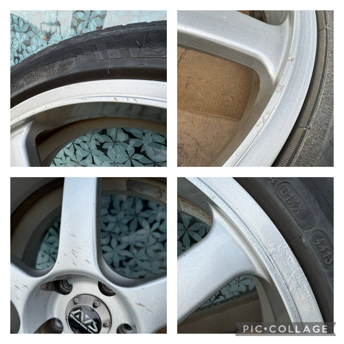 ヨコハマ AVS MODEL6 モデル6 17インチ 8J+40 9J+45 114.3 5穴/ミシュラン225/45R17 TOYO255/40R17 4本セット #376-1_画像7