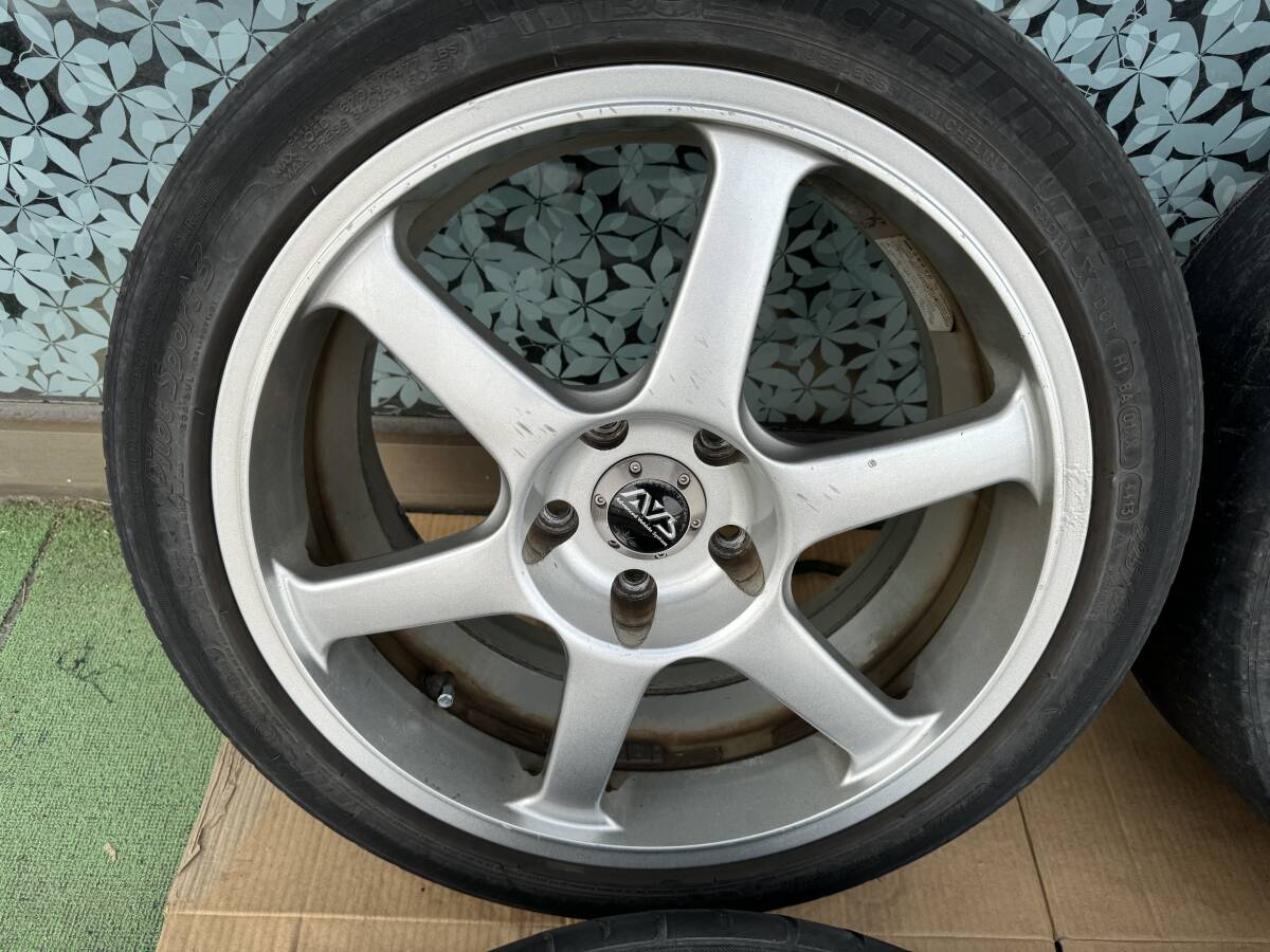 ヨコハマ AVS MODEL6 モデル6 17インチ 8J+40 9J+45 114.3 5穴/ミシュラン225/45R17 TOYO255/40R17 4本セット #376-1の画像6