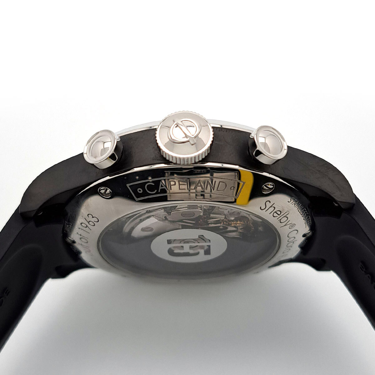 1 jpy start! Baume&Mercier cape Land chronograph she ruby Cobra 1963 limited M0A10281 self-winding watch used [ clock ]