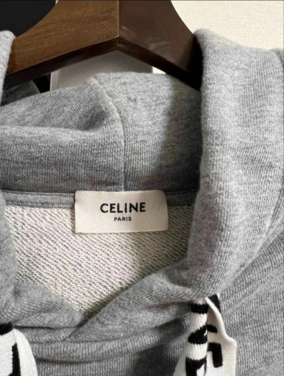 CELINE ジップパーカー グレー