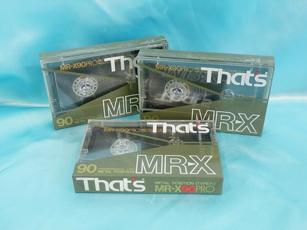 未開封！◆ That's MR-X90 PRO METAL POSITION // メタルテープ 90分 3本セット ◆太陽誘電・高音質カセットテープ◆_画像1