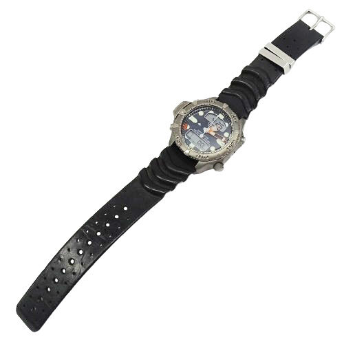 １円〜 シチズン CITIZEN プロマスター エアダエバー C500-Q00125 時計 メンズ ブランド デジアナ QZ チタン ジャンク品 (v0080674900)の画像8