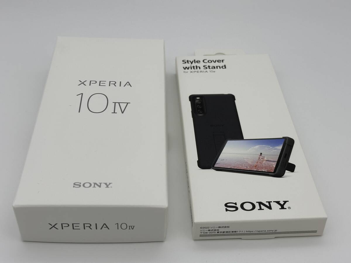 ●Xperia 10 IV 6インチ 128GB ブラック 楽天モバイル版SIMフリー 純正ケース付 美品●の画像1