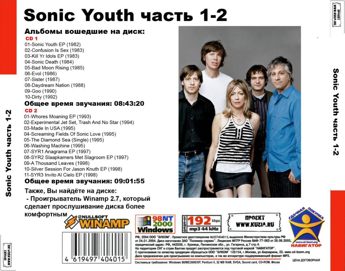 SONIC YOUTH ソニック・ユース 大全集 PART1 198曲 MP3CD 2P♪_画像2