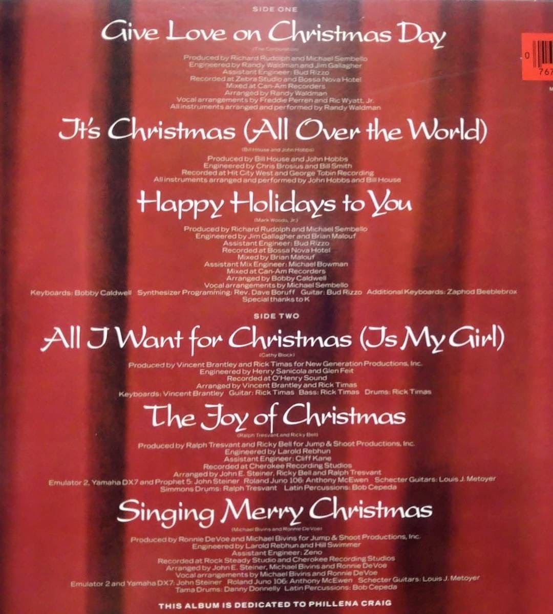 【LP R&B Soul】New Edition「Christmas All Over The World」オリジナル US盤_収録内容