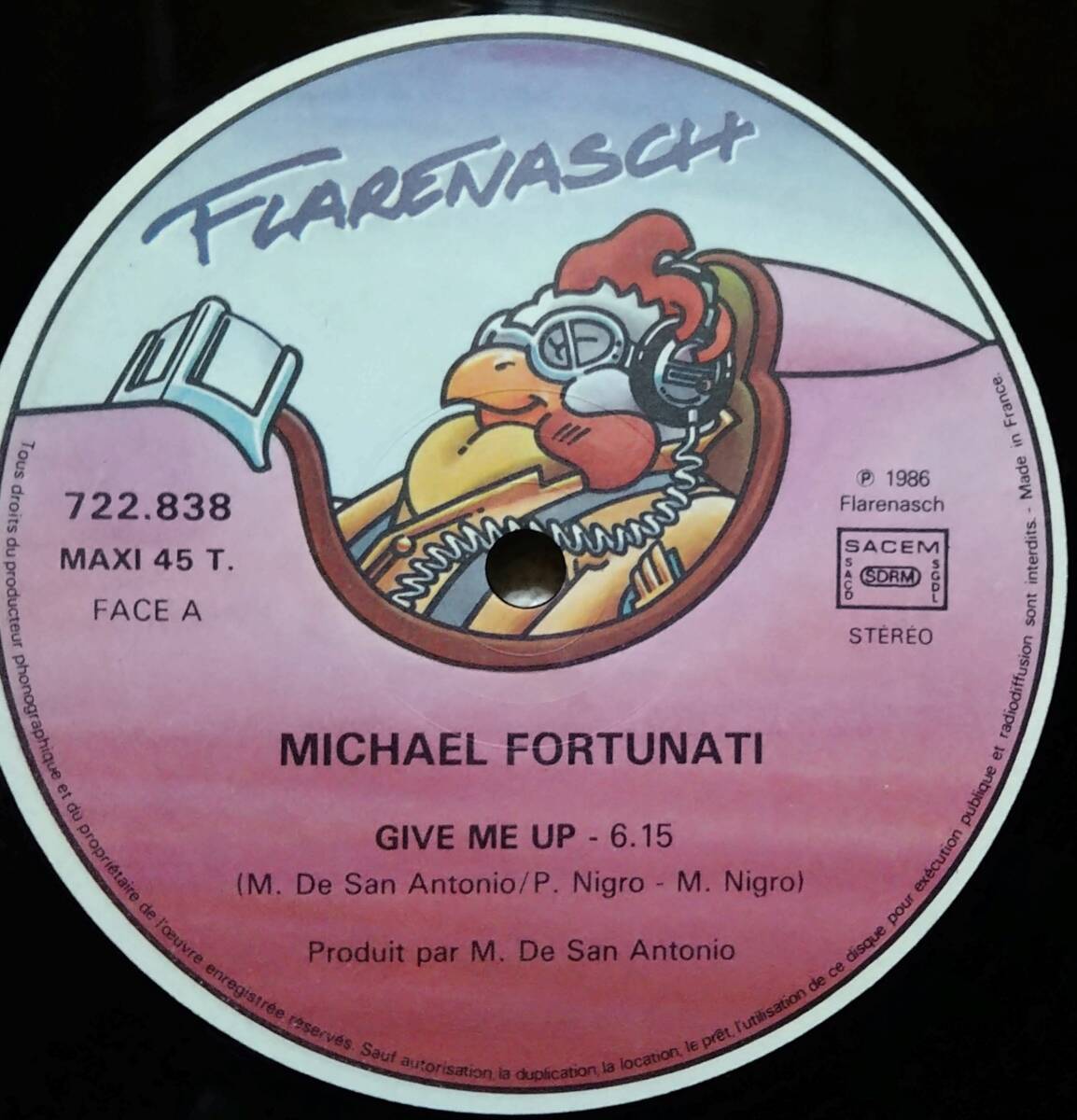 【12's Euro Beat】Michael Fortunati「Give Me Up」オリジナル France盤の画像3