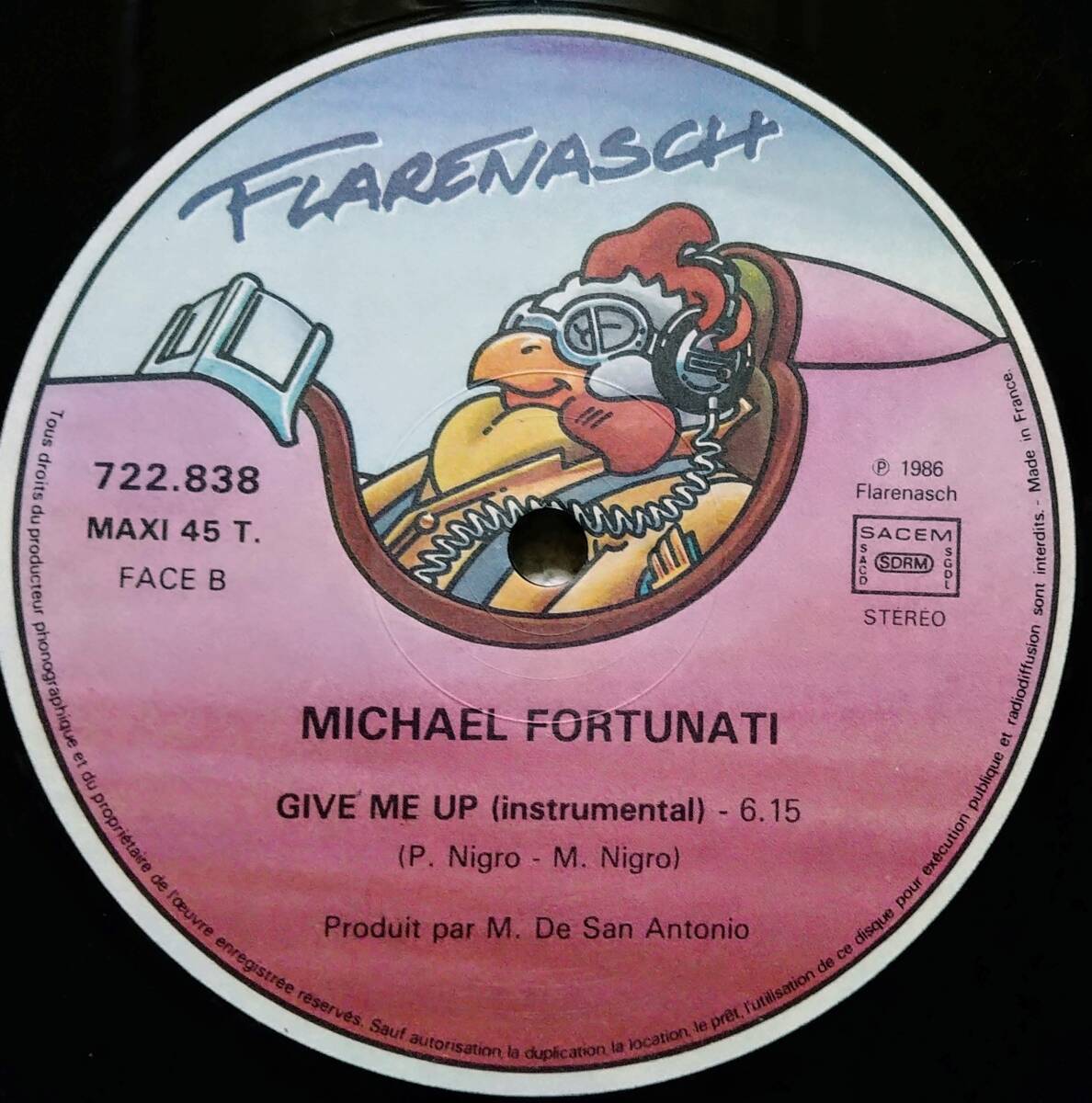 【12's Euro Beat】Michael Fortunati「Give Me Up」オリジナル France盤の画像4