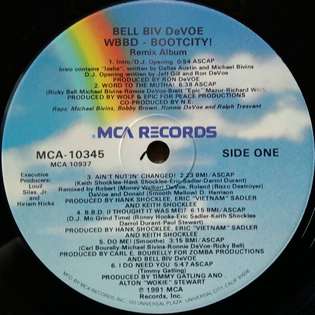 【LP R&B Hip-hop】Bell Biv Devoe「WBBD - Bootcity! (The Remix Album)」オリジナル US盤_Side1