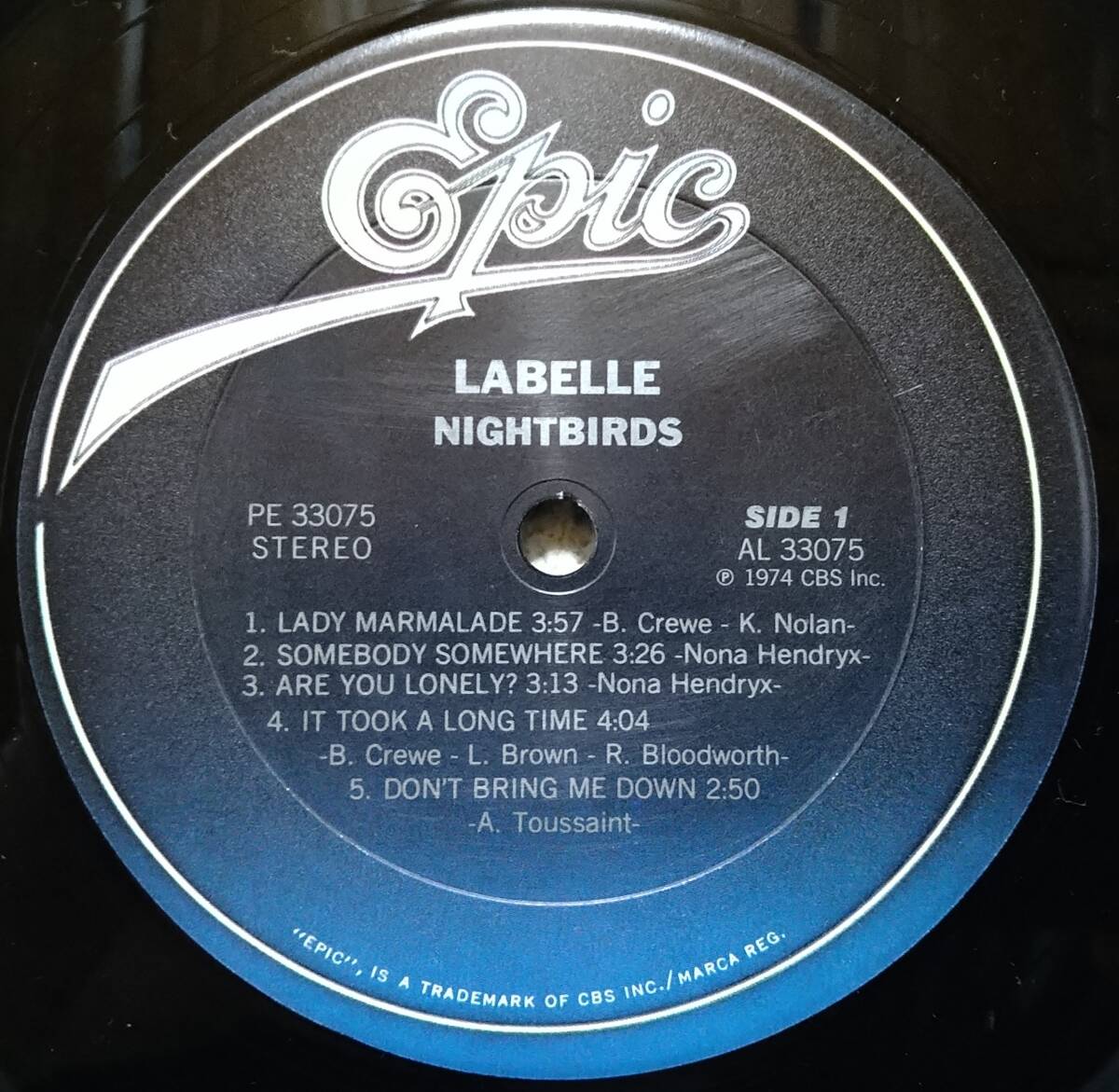 【LP Soul】LaBelle「Nightbirds」US盤_Side1