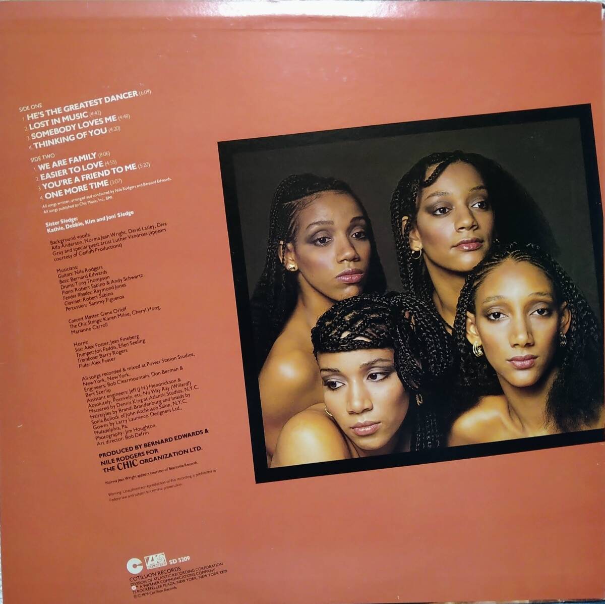 【LP Soul】Sister Sledge「We Are Family」JPN盤 He's The Greatest Dancer.Thinking Of You.We Are Family.他 収録！_裏ジャケット
