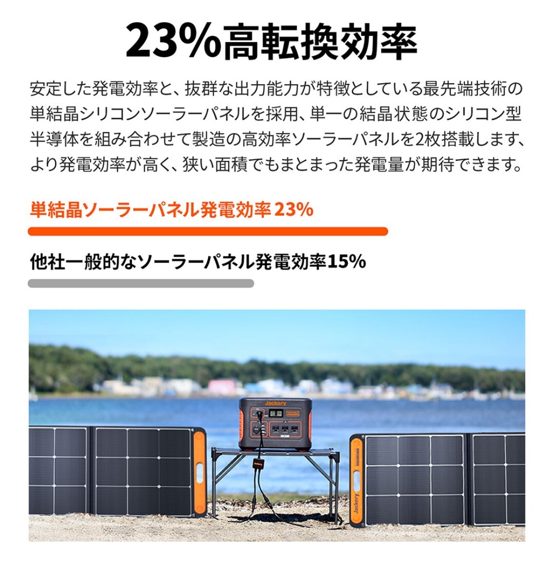 【未使用・未開封】Jackery ソーラーパネル 100W Jackery SolarSaga 100 防災 IP65防水 (20V 5.6A)の画像2