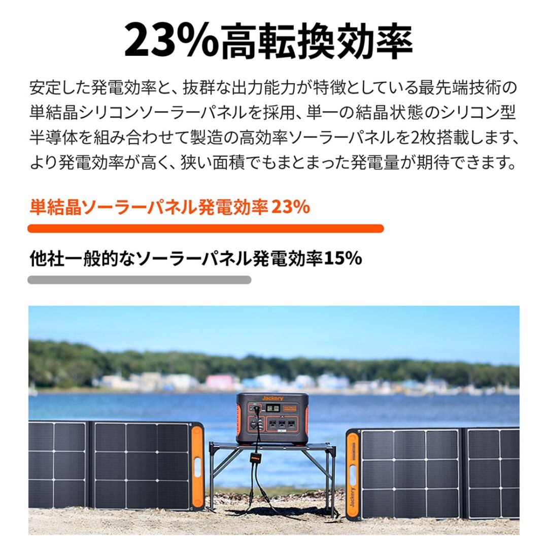 【未使用・未開封】Jackery ソーラーパネル 100W Jackery SolarSaga 100　防災 IP65防水 (20V 5.6A)_画像2