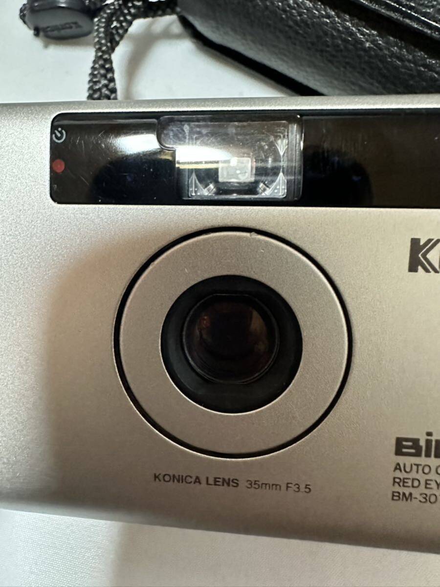 【希少】美品 KONICA BiG mini BM-301 コンパクトフィルムカメラ コニカ　ケース付き　動作確認済み_画像6
