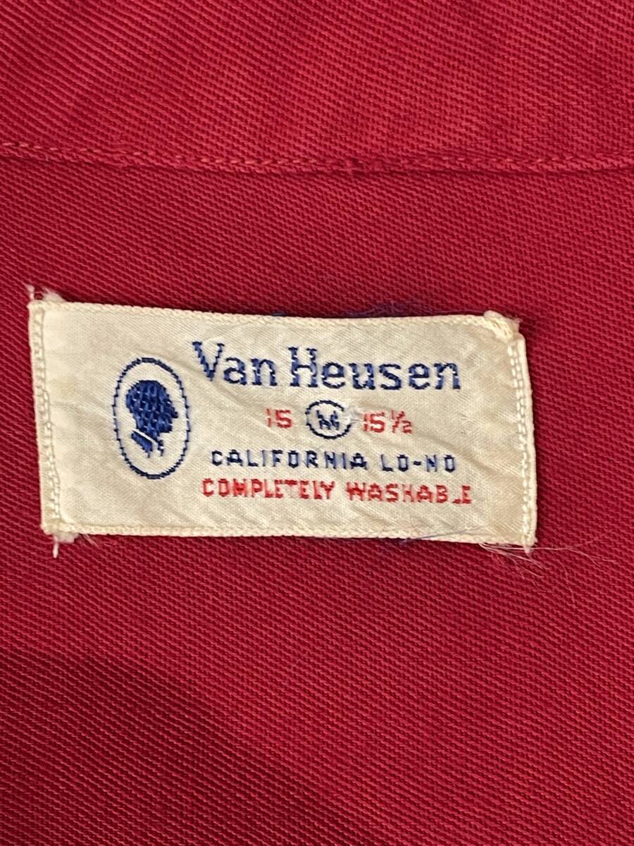 超希少！美品！USA製！40s 50s 2トーン Van Heusen レーヨンシャツ オープンカラー 開襟 ロカビリー ロック スカ 大きいサイズ_画像3