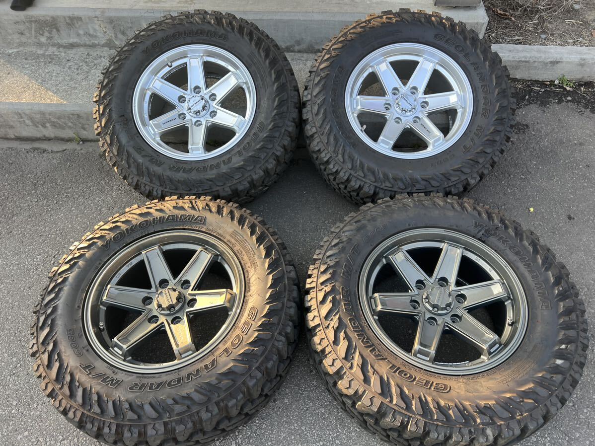 超バリ山 ヨコハマ ジオランダ-M/T G003 LT265/70R17 121/118 Q 10PR ホイール付き2023年4本セット ハイラックス 、サーフ 、プラド の画像1