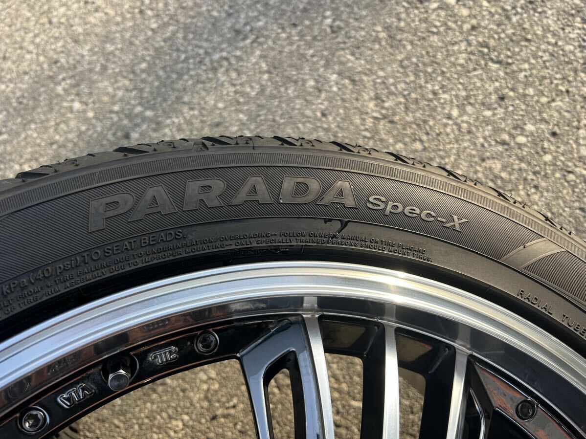 バリ山 ヨコハマPARADA SPEC-X 245/45R20 99V PM ホイール付き夏タイヤ4本セット ハリアー、RAV4の画像8