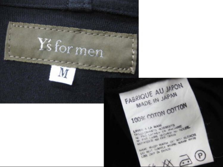 Y's for men ワイズフォーメン フード シャツ MC-B19-028 コットン ヨウジヤマモト Yohji Yamamoto Y-3 ワイスリー フーディ パーカーの画像3