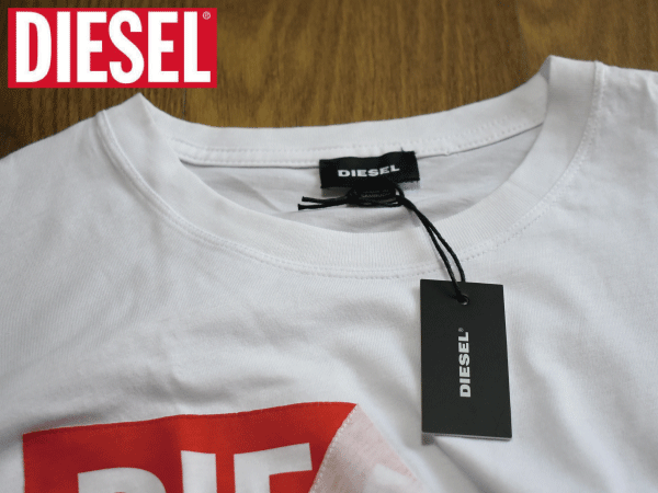 1円スタート!【新品】(XL) DIESEL ディーゼル 長袖 Tシャツ ロンT コットン ボックスロゴ カジュアル 男女兼用 K31_画像4